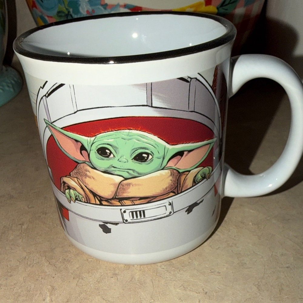 Star Wars Mandalorian White and Green Mug